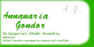 annamaria gondor business card