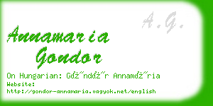 annamaria gondor business card